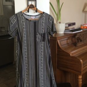 LuLaRoe Carly Black Print Dress